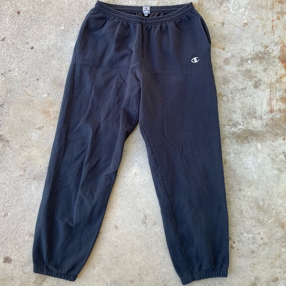 Black Vintage Champion Jogger Sweatpants